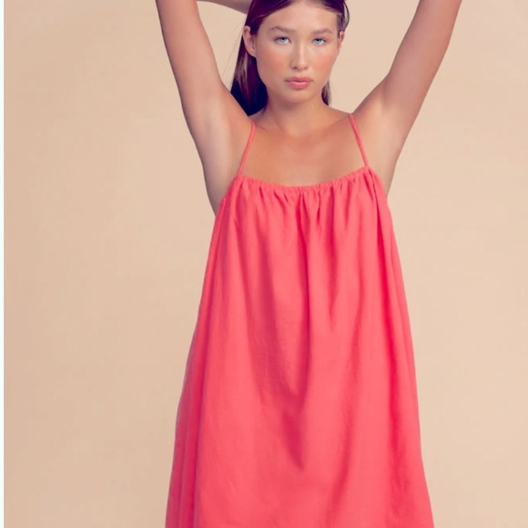 Riri, Strappy,Flirty, Easy-Wear Dress in Poppy-Pink, Excellent Condition, Size M - Picture 3 of 10